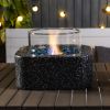 Tabletop Fire Pit with Glass Wind Guard