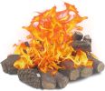 Gas Fireplace Logs,10pcs Small Artificial Fireplace Logs, Ventless Gas Logs for Fireplace Natural Gas,Vented,Propane,Electric,Ethanol,Gel Fire Pit,Woo