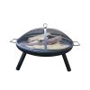 Furnace round utility grill fire pit heating stove simple cauldron outdoor bonfire yard