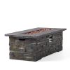 LOWAN 56' RECTANGULAR MGO FIRE TABLE - 50,000 BTU