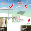 3 x 3m Three Sides Waterproof Tent with Spiral Tubes White