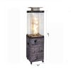 Good New Product Faux Woodgrain Fire Heater With Tempered Glass