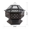 24.4'' IRON FIRE PIT OUTDOOR