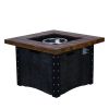 Good Product 50,000 BTU Outdoor Gas Fire Table , Faux Woodgraine table top Fire Pit