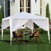 3 x 3m Four Sides Portable Home Use Waterproof Tent with Spiral Tubes White