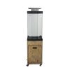 New Product Faux Woodgrain Tempered Glass Outdoor Propane Gas Fire Heater