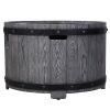 Hot Sales Product Faux Wood Grain Gas Fire Pit Table, Create A Wild-joy Resort On Your Patio With This Fire Pit Table