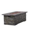 LOWAN 56' RECTANGULAR MGO FIRE TABLE - 50,000 BTU