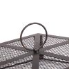 22" Hexagonal Shaped Iron Brazier Wood Burning Fire Pit Decoration for Backyard Poolside