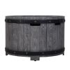 Hot Sales Product Faux Wood Grain Gas Fire Pit Table, Create A Wild-joy Resort On Your Patio With This Fire Pit Table