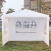 3 x 3m Three Sides Waterproof Tent with Spiral Tubes White