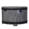 Hot Sales Product Faux Wood Grain Gas Fire Pit Table, Create A Wild-joy Resort On Your Patio With This Fire Pit Table