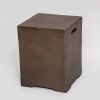 Outdoor Propane Tank Cover Gas Tank Holder Hideaway Side Table Outdoor Concrete Corner Table-Brown