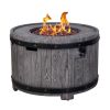 Hot Sales Product Faux Wood Grain Gas Fire Pit Table, Create A Wild-joy Resort On Your Patio With This Fire Pit Table