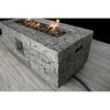 Living Source International Fiber Reinforced Concrete Propane/Natural Gas Fire pit table(Cast Stone)