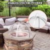 VEVOR Firepit Spark Screen Lid, 36" Diameter, Outdoor Firepit Ring Cover Round Accessories, Fire Pit Metal Cover, Easy-Opening Stainless Steel Fire Ri