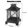 24" Pagoda-Style Steel Wood-Burning Fire Pit with Log Grate and Poker - Black High-Temperature Paint Finish