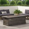 ANCHORAGE 56'' WOOD RECTANGULAR MGO FIRE TABLE GREY - 50,000 BTU