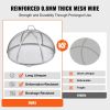 VEVOR Firepit Spark Screen Lid, 36" Diameter, Outdoor Firepit Ring Cover Round Accessories, Fire Pit Metal Cover, Easy-Opening Stainless Steel Fire Ri