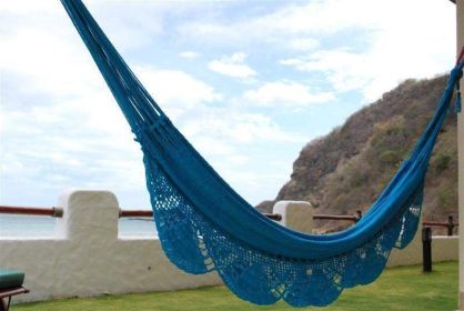 Nicaraguan Hammock - Deluxe (Color: Celeste Aqua)