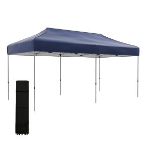 Outsunny 10' x 20' Pop Up Canopy Tent, Instant Sun Shelter with 3-Level Adjustable Height (Color: as Pic)