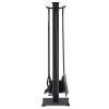 Wrought Iron Fireplace Tools with Decor Holder