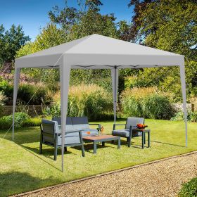 Outdoor 10x 10Ft Pop Up Gazebo Canopy Tent with 4pcs Weight sand bag,with Carry Bag (Color: Grey)