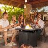 28-Inch Fire Table,50000 BTU Gas Firepit with Volcanic Stone Black