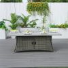 Direct Wicker PE Rattan and Aluminium Patio Dining Fire Pit Table (Table Only)