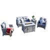 Direct Wicker Fire Pit Table With Chair Rattan Wicker Sofa Set out Door Furniture Garden Set