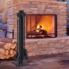 Wrought Iron Fireplace Tools with Decor Holder